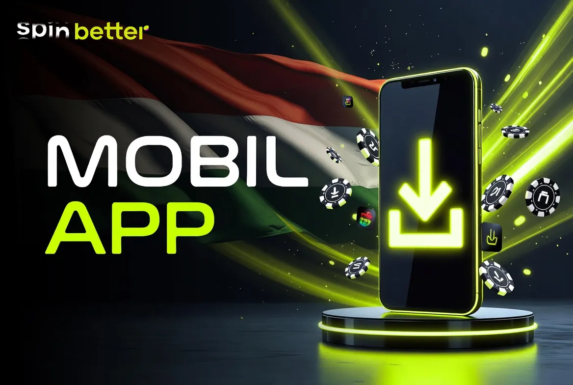 SpinBetter app kezdőképernyője egy Android telefonon